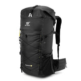 SKYSPER Hiking Backpack - 50L Roll Top Backpacking Backpack Lightweight Comfortable Breathable Camping Travel Pack for Men Women(Black)