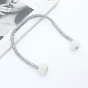 1pc Faux Pearl Magnetic Curtain Tie Back - Home Decor