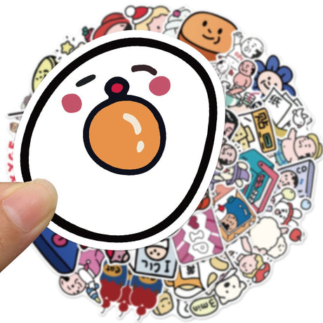 50 PCS Cute Waterproof Cartoon Stickers for Stationery