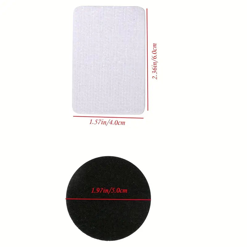 10pcs Double-sided Anti-slip Velcro Sheets for Home