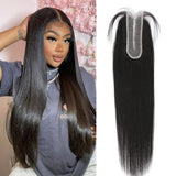 DSEKCAIN 2x6 HD Lace Closure Human Hair Middle Part Deep Parting Transparent HD Lace Closure 2x6 Straight Human Hair Closure 100% Raw Virgin Human Hair Natural Black Color 20 Inch 150% Density