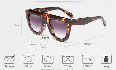 Fashionable Oversized Sunglasses with Studded Design