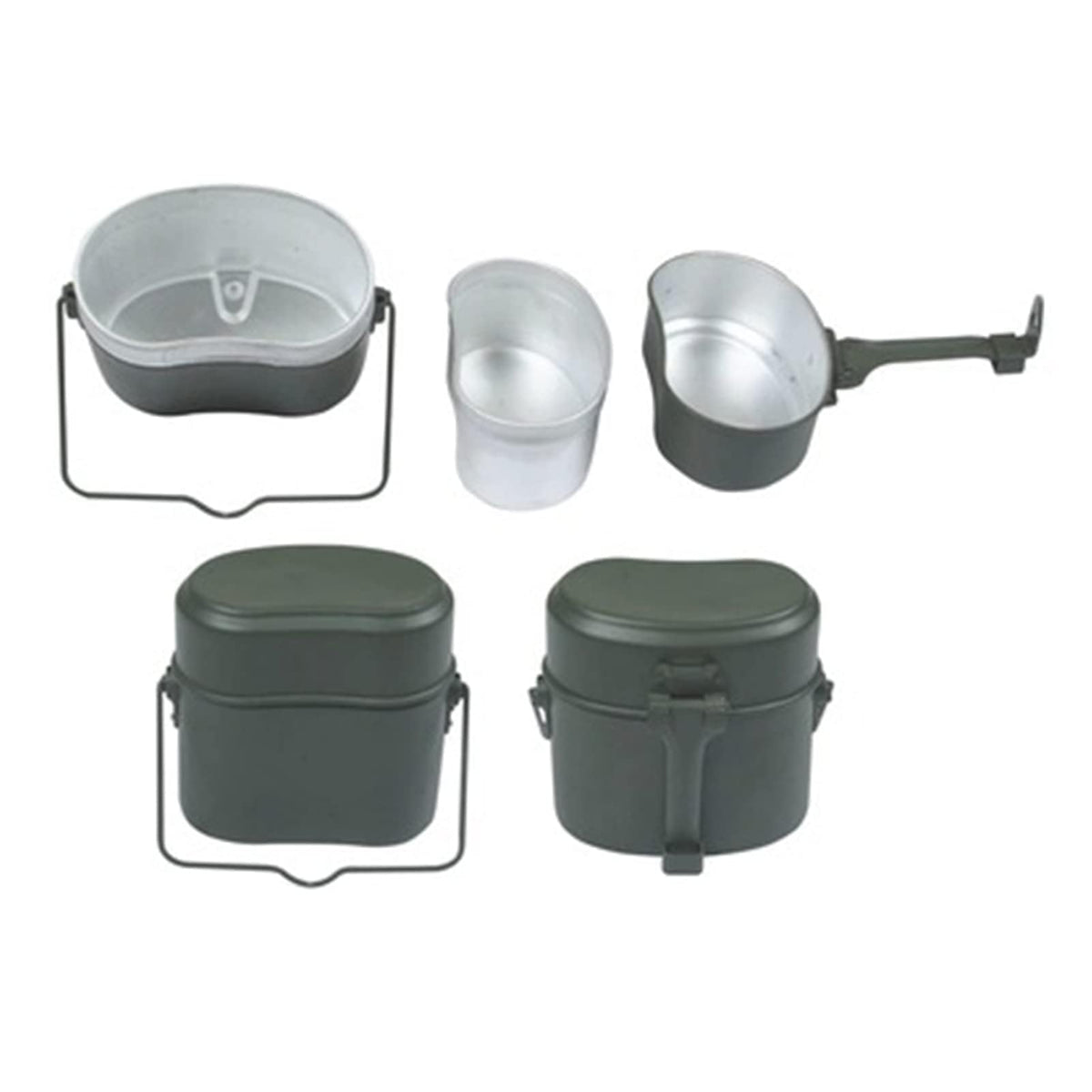 Military Mess Tin Portable Mess Kit Plate Set Aluminium Alloy Military Lunch Box for Outdoor Camping Hiking Picnic BBQ Beach Camping Cookware Mess Kit Camp Pot Army Mess Kit Camping Pots Pans Set