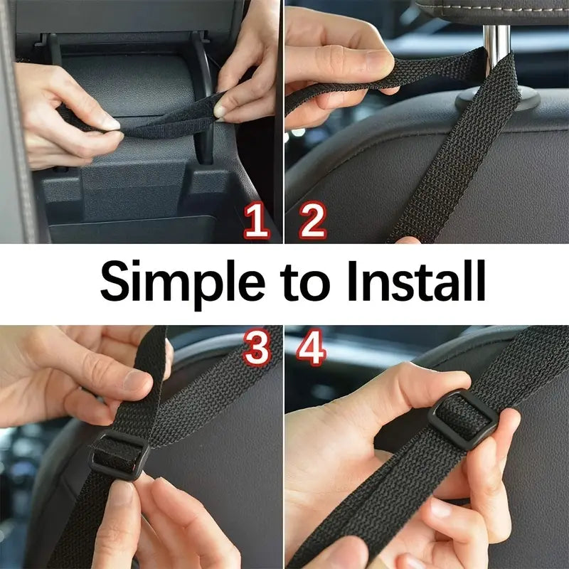 Universal Car Seat Organizer with Mesh Storage Pockets