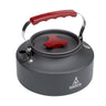 Alocs 1L Kettle Teapot Portable Camping Coffee Pot Hard-Anodized Aluminum Camping Kettle Compact Tea Kettle for Stove Top Outdoor Hiking Camping Picnic and Traveling (Red)