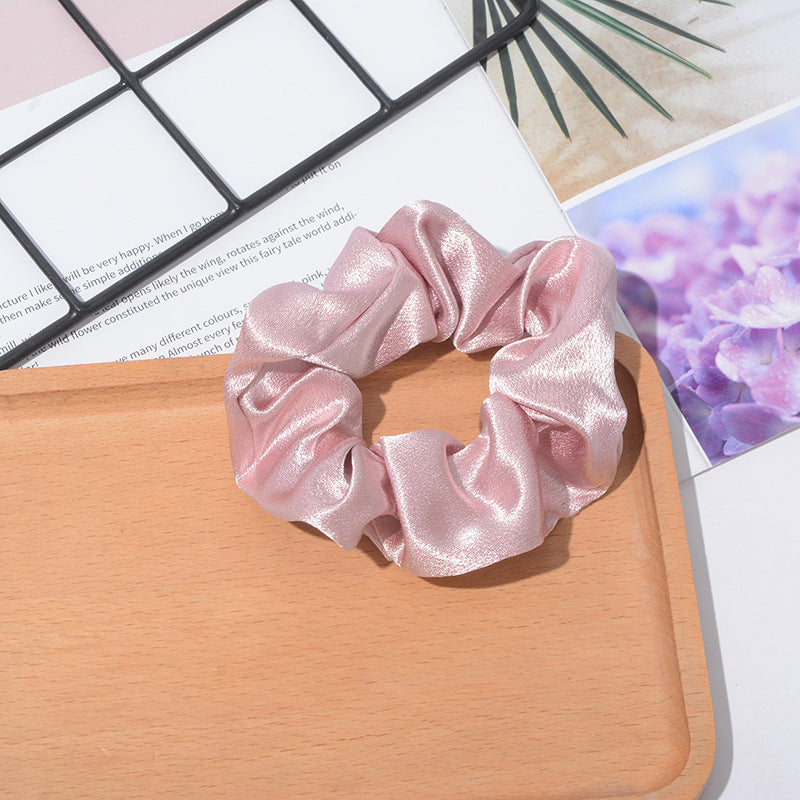 Solid Color Crystal Satin Hair Accessories for Women