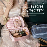 Portable Travel Makeup Bag with Brush Organizer