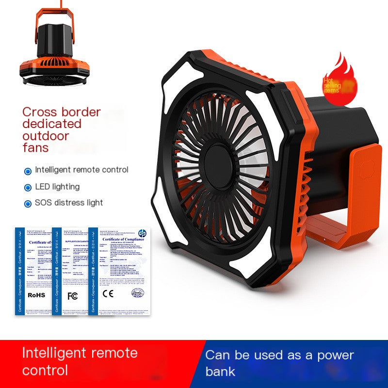 Portable Camping Fan and Lantern with Power Bank