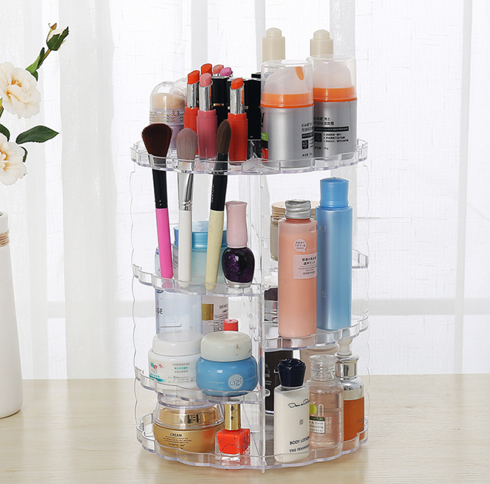 Acrylic 360° Rotating Makeup Organizer and Storage