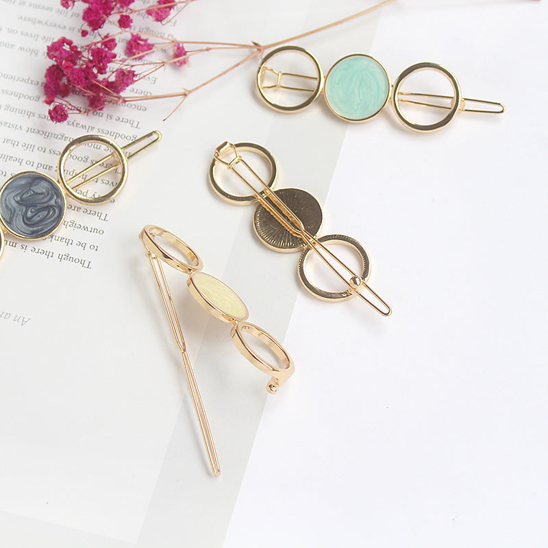 Round Metal Hair Clip Accessories