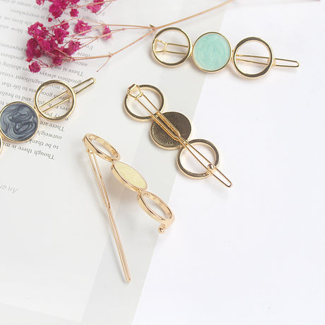 Round Metal Hair Clip Accessories