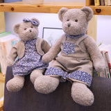Gray Corduroy Couple Bear Home Decor and Gift Item