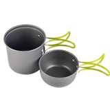 Camping Cookware Set with Foldable Handle Pot