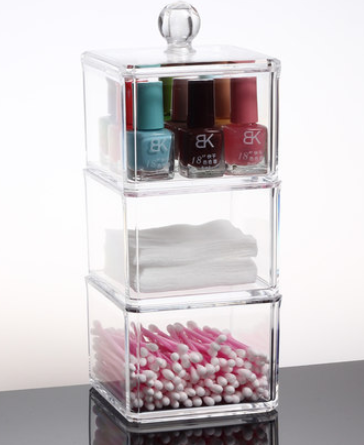 Acrylic Storage Box for Cotton Pads and Swabs