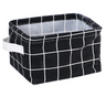 Desktop Makeup Organizer Storage Box with Linen Basket