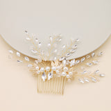 Handmade Pearl Hair Accessory with Sparkling Rhinestones