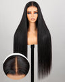 FLYBAO 5x6 Glueless Wigs Human Hair Pre Plucked Pre Cut 260% Density 100% Human Hair Glueless Wig 12A Closure Wigs Human Hair Bleached Knots Straight Wig Human Hair 22 Inch