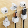 6 Pack Cord Organizer Magnetic Cable Clips Adhesive Cable Management Phone Wire Holder Keeper Organizer for Home Office Desk Car Nightstand White