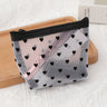 New Ins Heart Velvet Makeup Bag for Girls (Large Capacity)
