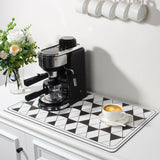 XiFEO Coffee Mat Large Dish Drying Mat for Kitchen Counter Hide Stain Absorbent Coffee Bar Mat Spill Mat Coffee Maker Station Pot Mat for Countertops Coffee Bar Accessories Organizer Decor