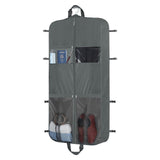Zilink Upgraded Garment Bags for Travel Hanging Fur Coat Storage Bag Suit Bags for Men Storage with Adjustable Handles and Stable Buckles for Suit Shirts Coats Dresses Grey
