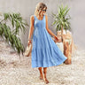 Ladies Vintage Boho Sleeveless Summer Dress Outfit