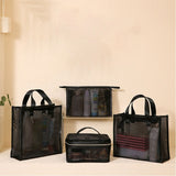 Mesh Cosmetic Organizer Zipper Travel Bag