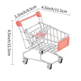 Mini Shopping Cart Trolley for Storage and Decoration