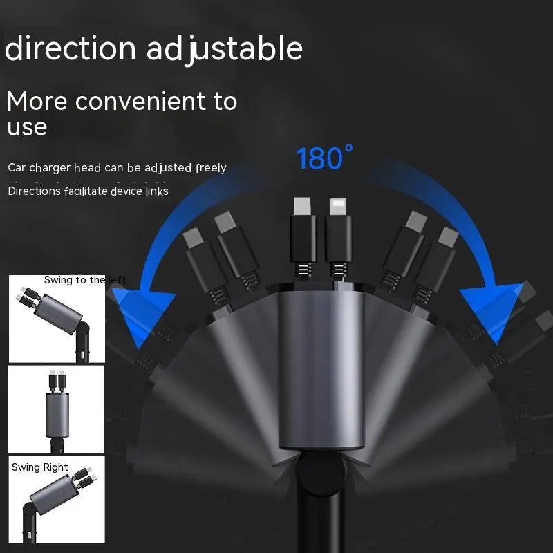 Retractable Metal Car Charger
