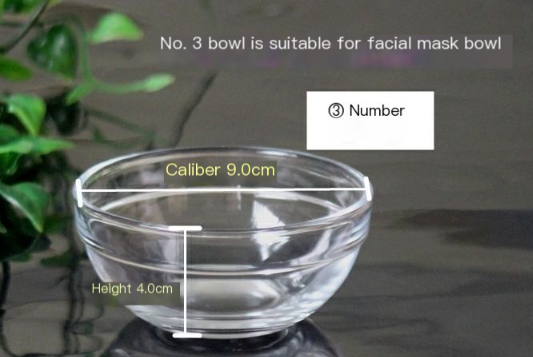 High Transparency Glass Bowls Set for Beauty Salon Tools