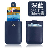 Thick PU Leather Card Holder with Custom Logo, Large Capacity