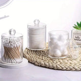 Clear Plastic Cotton Swab Holder and Bathroom Organizer