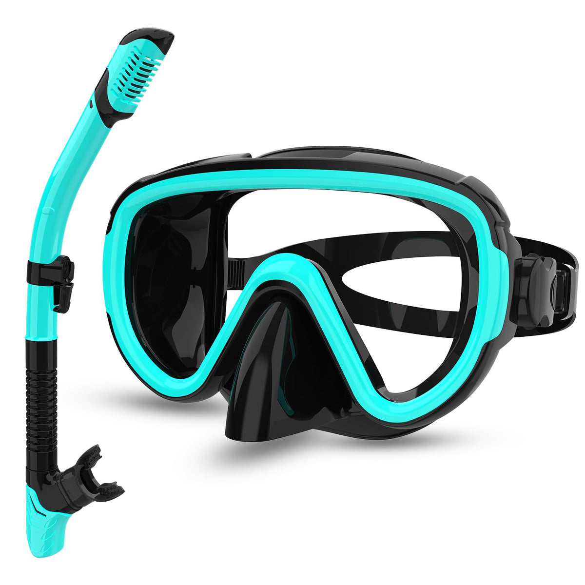 Bairuifu 2024 Version Professional Snorkeling Gear for Adults Dry Snorkel Set Anti-Fog/Panoramic View/Anti-Leak Tempered Glass Scuba Diving Mask Professional Snorkel Mask