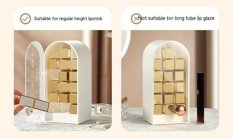 Lipstick Organizer and Storage Box with 18 Capacity