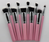Makeup Brush Set - 10 Piece Foundation Brushes