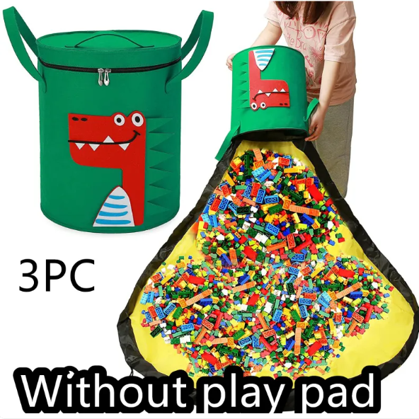 Felt Storage Bag Toy Play Mat 2 In 1 Pull Rope