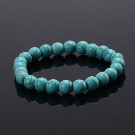 Elastic Beaded Bracelet with Natural Tiger Eye Stones