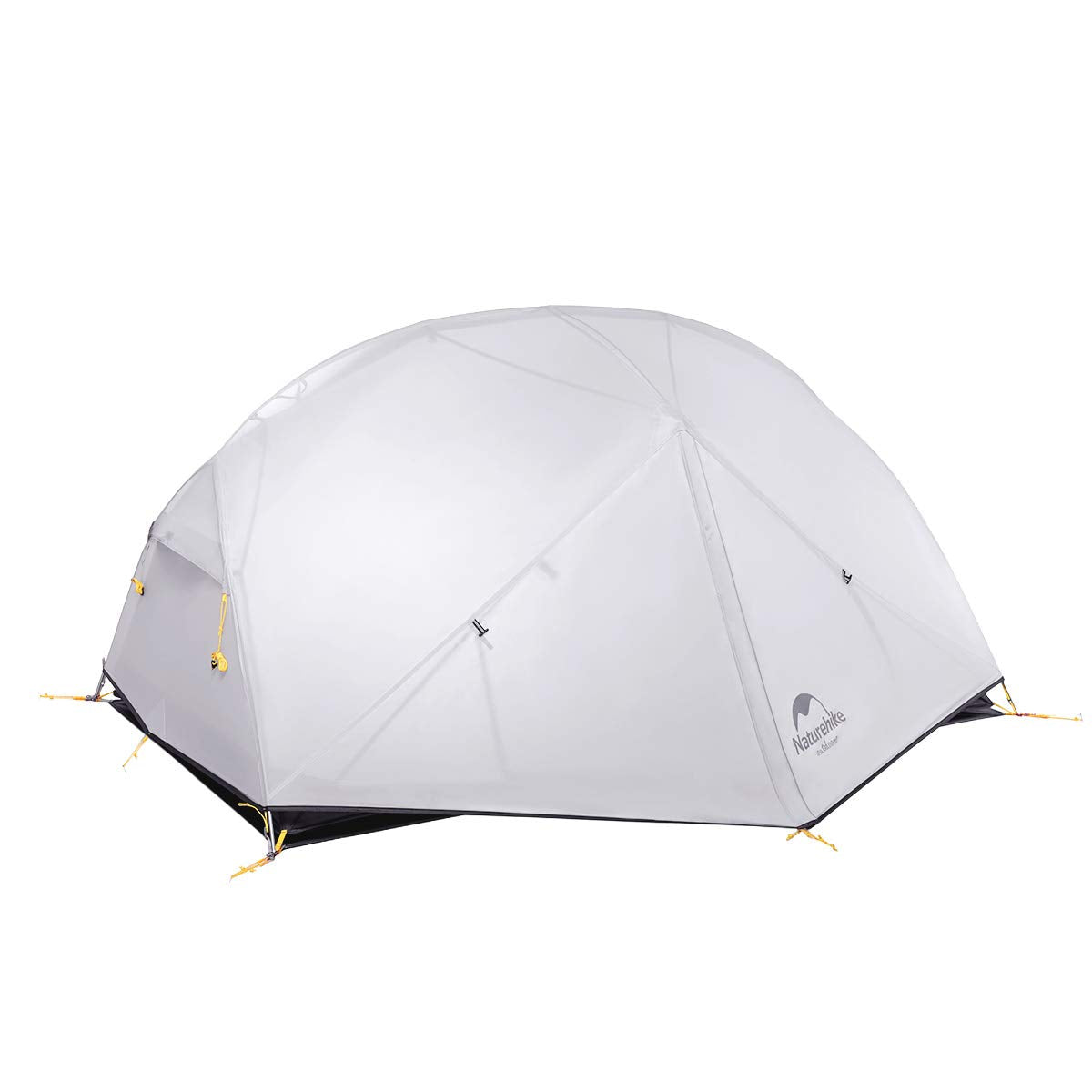Naturehike Mongar 2 Person Backpacking Tent 3 Season Camping Tent Ultralight Double Layer Free Standing Tent for Camping Hiking Cycling (Gray-20D Nylon)
