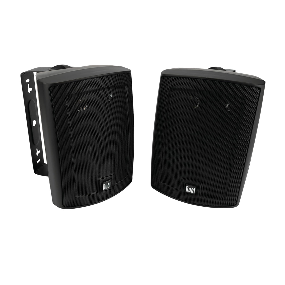 Dual Electronics LU53PB 5.25" 3-Way High Performance Outdoor Indoor Speakers | Effortless Set Up | Home Pool Patio Garage Use | Weather Resistant | Expansive Stereo Sound Coverage | Black
