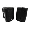 Dual Electronics LU53PB 5.25" 3-Way High Performance Outdoor Indoor Speakers | Effortless Set Up | Home Pool Patio Garage Use | Weather Resistant | Expansive Stereo Sound Coverage | Black