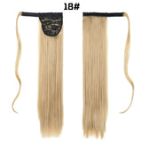 European American Long Straight Hair Velcro Ponytail