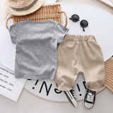 Boys' Outfit with Cute Cat Pattern Set