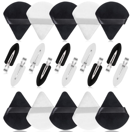 Triangle Makeup Puff and Duckbill Clip Set