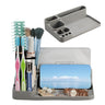 JJCFYSSN 1PC Silicone Multifunctional Bathroom Desktop Storage Box Sundries Rack Countertop Sink Storage Phone Holder Bedside Table Tray Makeup Organizer Key Bowl Dresser Box (grey)