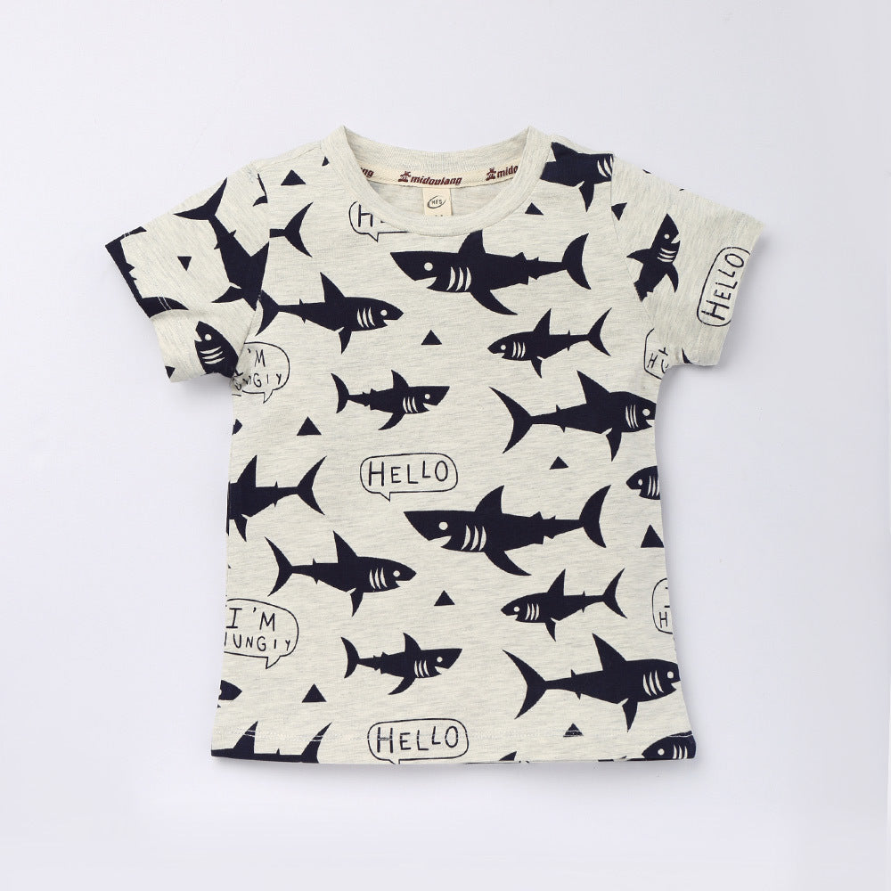 Children's Cartoon Pure Cotton Short Sleeve T-Shirt