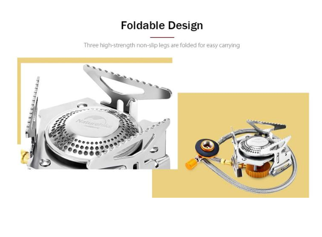 Portable Camping Stove with Windproof Burner