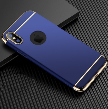 3-Section Electroplated PC Case for iPhones