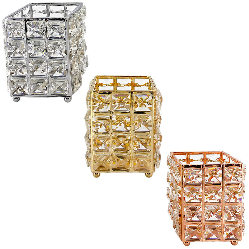 European Crystal Makeup Brush Holder and Organizer