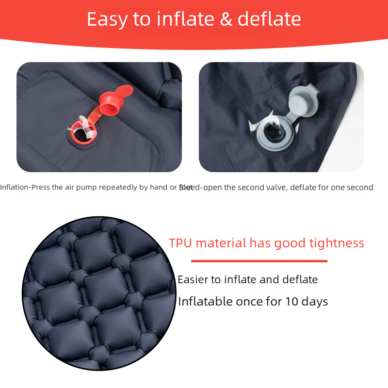 Outdoor Inflatable Mattress - TPU Lightweight Camping Pad