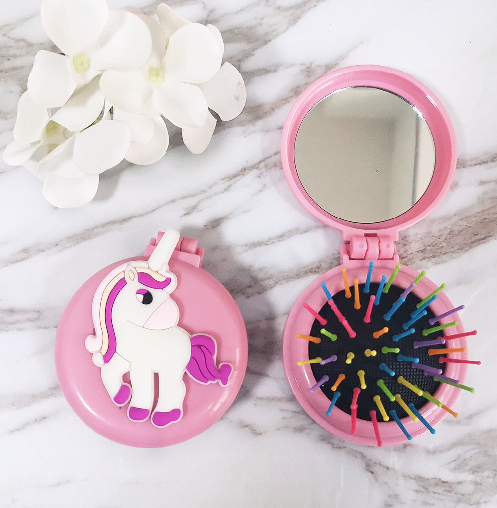 Unicorn Cartoon Animal Pattern Plastic Hair Comb